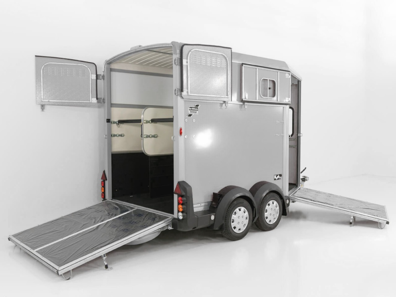 Ifor Williams Pferdeanhänger HB511|Heckklappen-Türkombination|silber-Neu