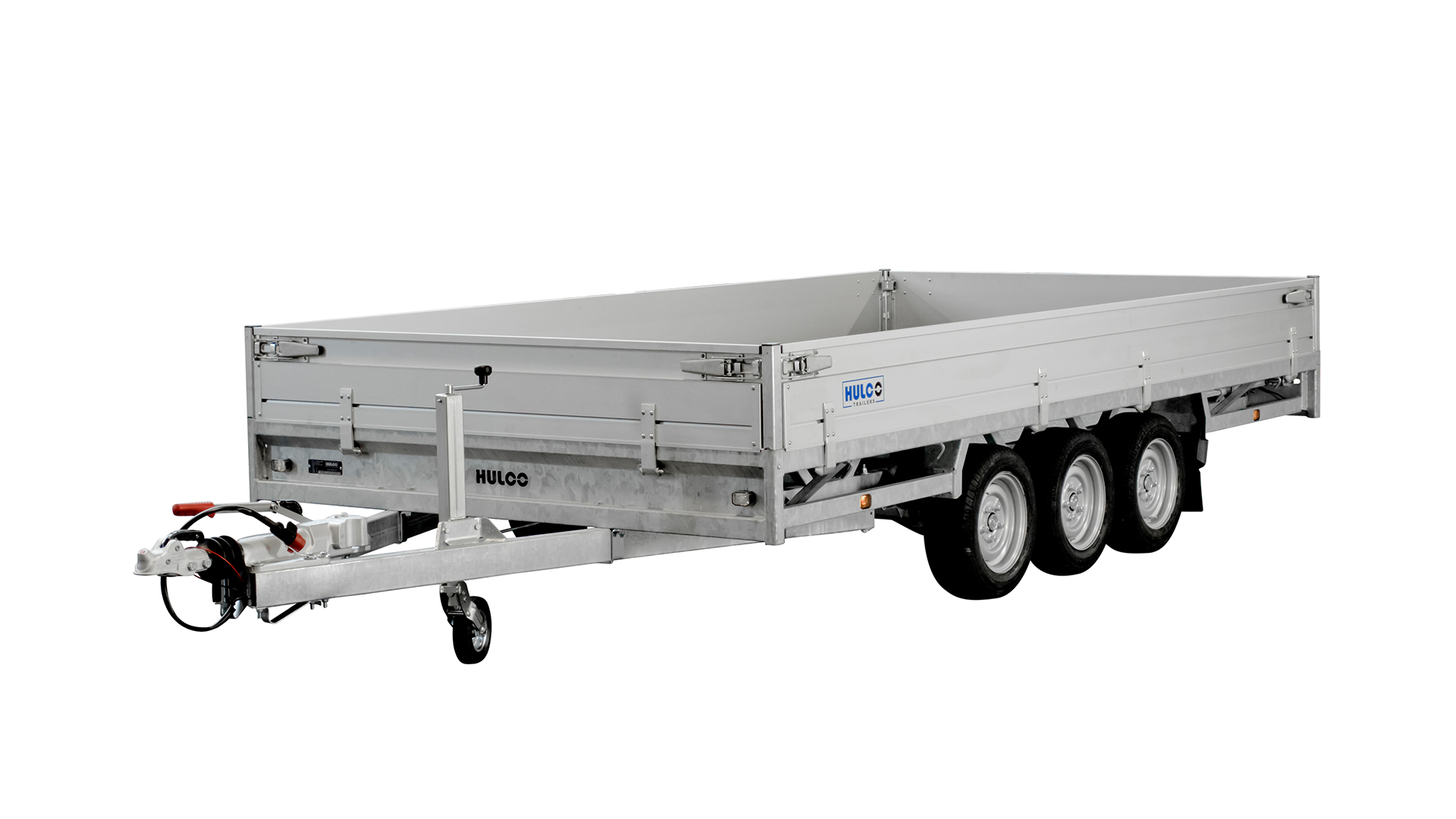 Hulco PKW Anhänger Hochlader Alu MEDAX-3, 3500 kg, Ladefläche 6,11 x 2,03 m - Tridem