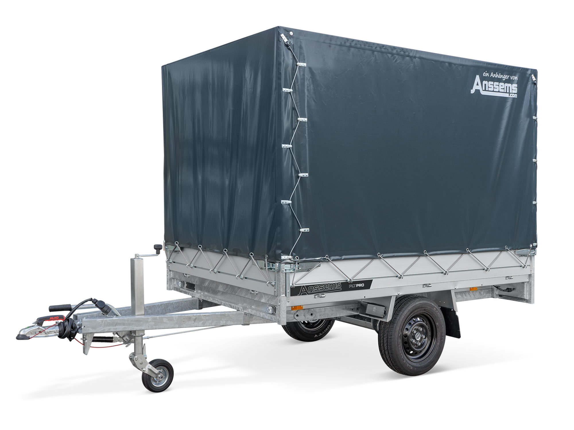 12200037_1_GLAERIE.jpg Anssems PKW Anhänger Hochlader Alu PLT-1 PRO 1350, Ladefläche 2,51 x 1,50 m mit Aktionsplane 1.50m – Image 1